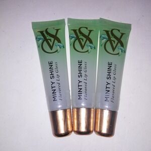 Set of 3 Victoria Secret Lip Gloss Minty Shine Gift Set New